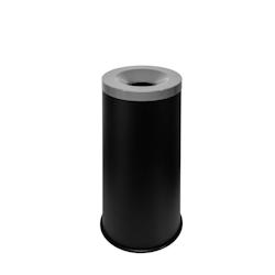 Medial International Grisù color Corbeille anti-feu avec couvercle coloré Acier Noir-Gris Poudré epoxy 50 lt - 770014_0