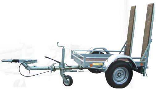 P2M Distributeur Remorque Porte-Rouleaux - PR 13-15 - Galvanisé à chaud, frein à inertie, plancher bois antidérapant_0