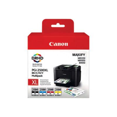 Pack 4 cartouches Canon PGI-2500 XL noir et couleurs pour imprimantes jet d'encre_0