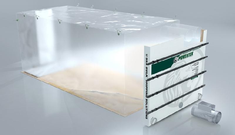 Revêtement de conteneur de déchargement sous vide Seabulk® - angles gonflables - raccord spécial 6 pouces_0