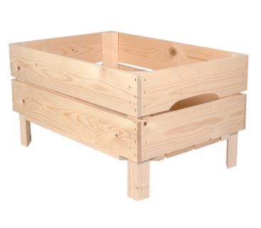 Caisse jardinière en bois S2 - Simply A Box - L36 x H29 x P54 cm - Bois brut ou 6 coloris de lasure à l'eau_0