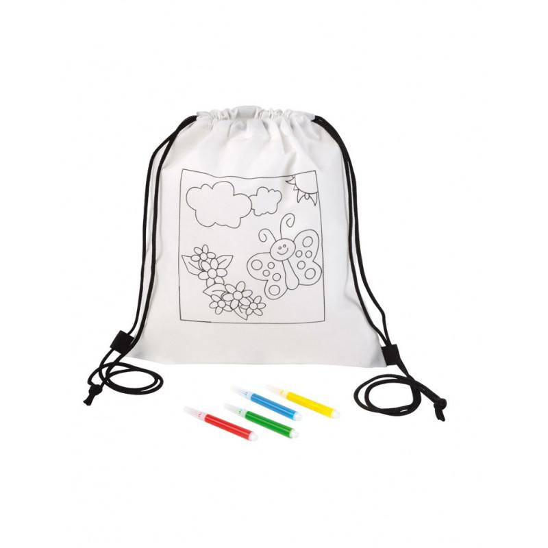 Trousse à Colorier Enfant - 12 Sacs Non Tissés + 12 Crayons Empilables, DIY Peinture, Cadeau Anniversaire Créatif