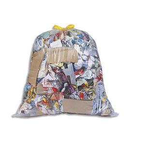 Boîte de 100 sacs poubelles à liens coulissants transparents 100 litres 25 microns_0