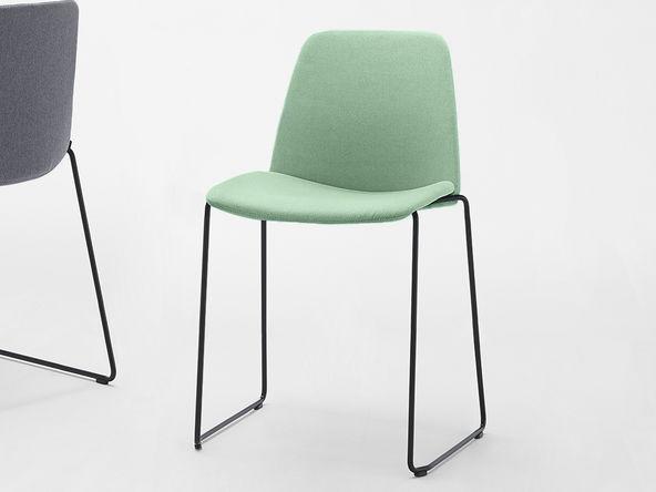 Lot de 2 chaises de réunion - Unnia Tapiz pied luge Inclass - empilables avec ou sans accoudoirs_0