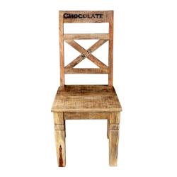 SIT Möbel Lot de 2 chaises | Manguier laqué | Naturel antique | L 45 x P 45 x H 100 cm - multicolore Bois massif 01912-04_0