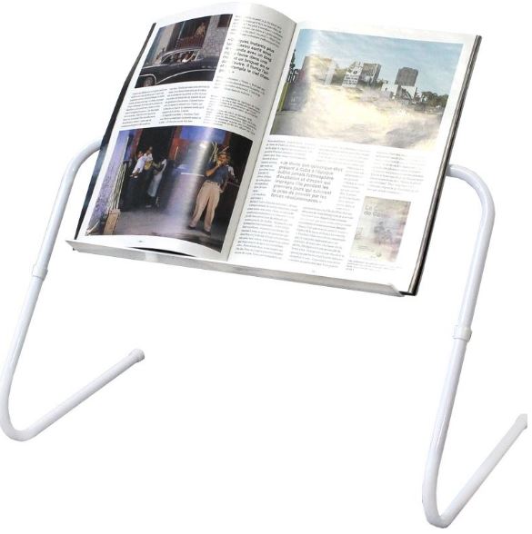 Support de lecture - tablette inclinable en PVC 36 x 22 cm - 3 hauteurs réglables_0