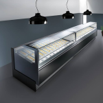 Vitrine à pâtisserie MAGNUM - design contemporain - acier inoxydable - réfrigération et options multiples_0