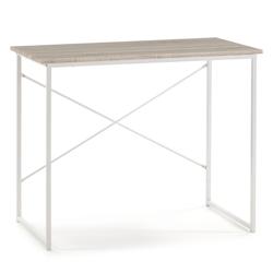 VS Venta-stock Bureau Cáceres Blanc,Table pour PC, Style Industriel, 90 cm Longueur - blanc Bois manufacturé I20053_0