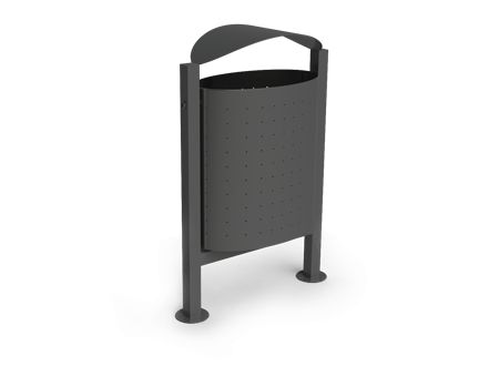 Poubelle Vela Zano 03.094.Sc - inox - 30L - design ovale avec couvercle protège-pluie_0