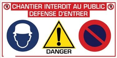 22302-001 - panneau de chantier - Direct Signalétique - interdit au public - H 400 x L 800 mm - aquilux_0