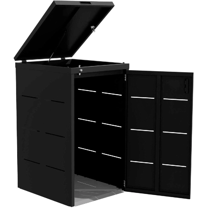 Abri poubelle en acier Cestino noir Telluria - noir 8720707965687_0