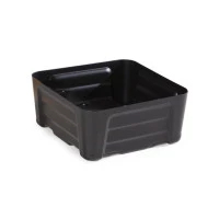 Bac de rétention plastique en polyéthylène noir - pour petits récipients - capacité 20 à 180L - avec ou sans caillebotis_0