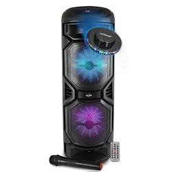 BM Sonic Enceinte DJ Karaoké 800W sur batterie Lumineuse - INOVALLEY - HP59-XXL - Bluetooth, USB, Micro sans fil, Réglage BASS, OVNI LED - 366663803_0