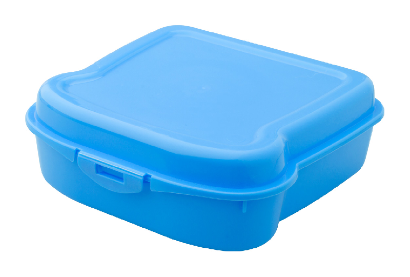 Boîte lunch en plastique préformé - 450 ml - Couleur bleu - Poids 46 g_0