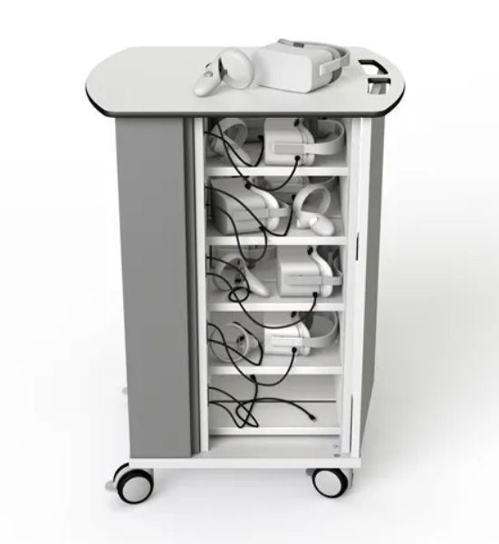 Chariot de charge & synchronisation USB-A pour 16 casques et contrôleurs VR - verrouillage par code numérique_0