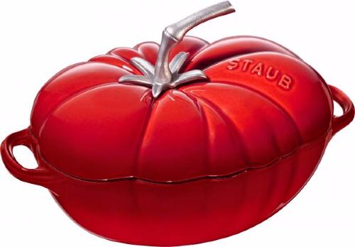 Cocotte tomate en fonte Staub - Coloris cerise - Diamètre 25 cm - Contenance 2.5 litres_0