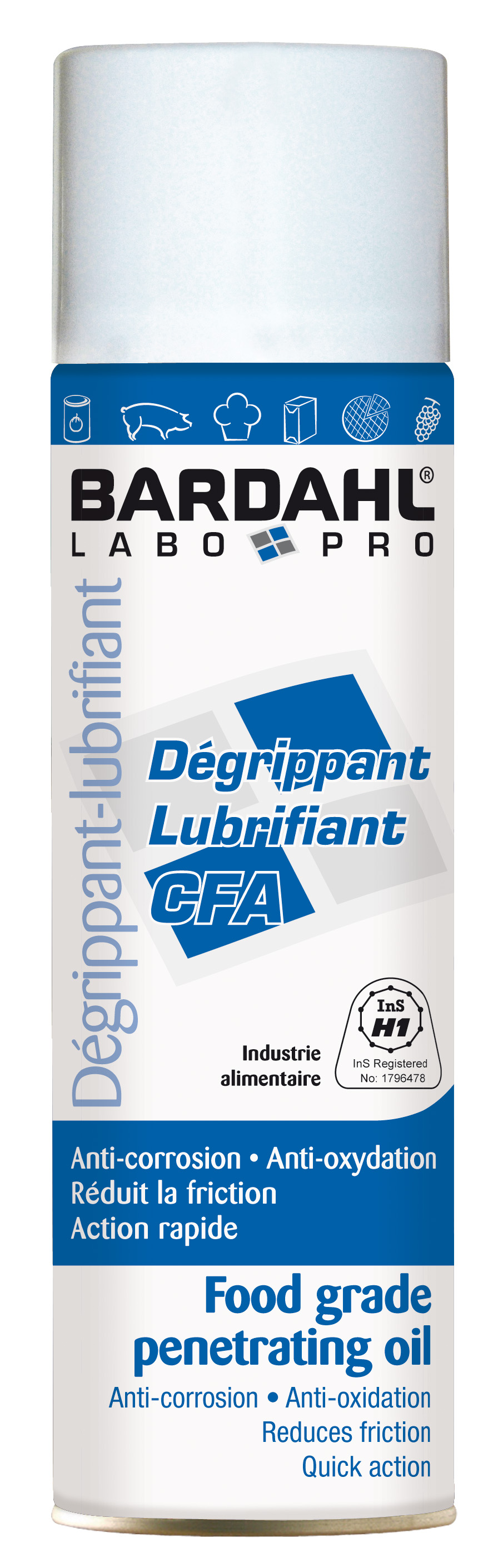 Dégrippant lubrifiant pour l'industrie alimentaire degrippant cfa_0