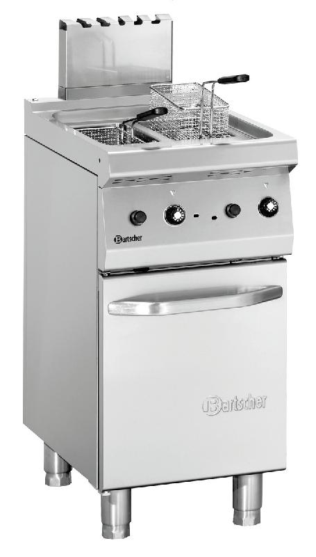 Friteuse gaz 700 - L400 - 2x7L - Acier inoxydable - Marque Bartscher_0