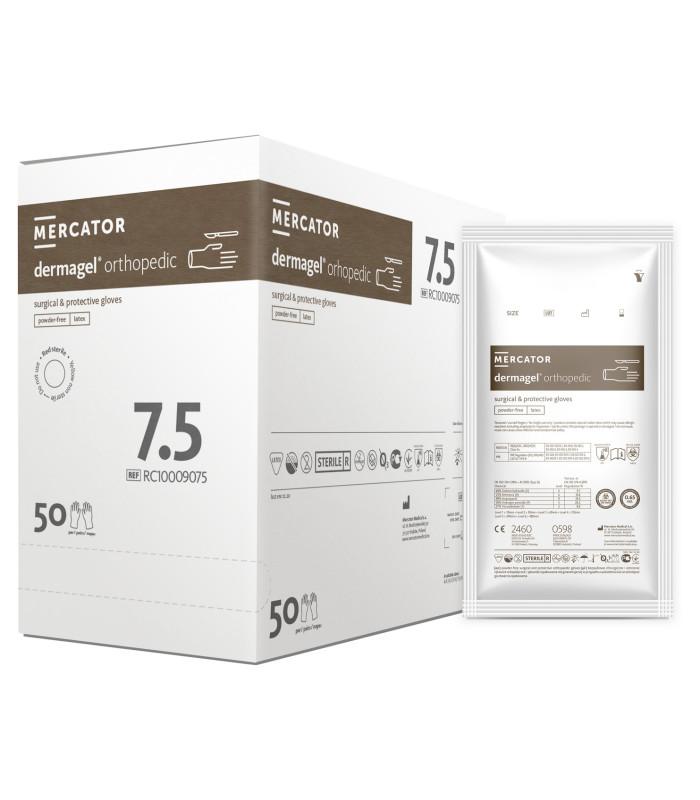 Gant orthopédique stérile Dermagel 7,5 - latex naturel, texturé, résistant et adapté aux peaux sensibles_0