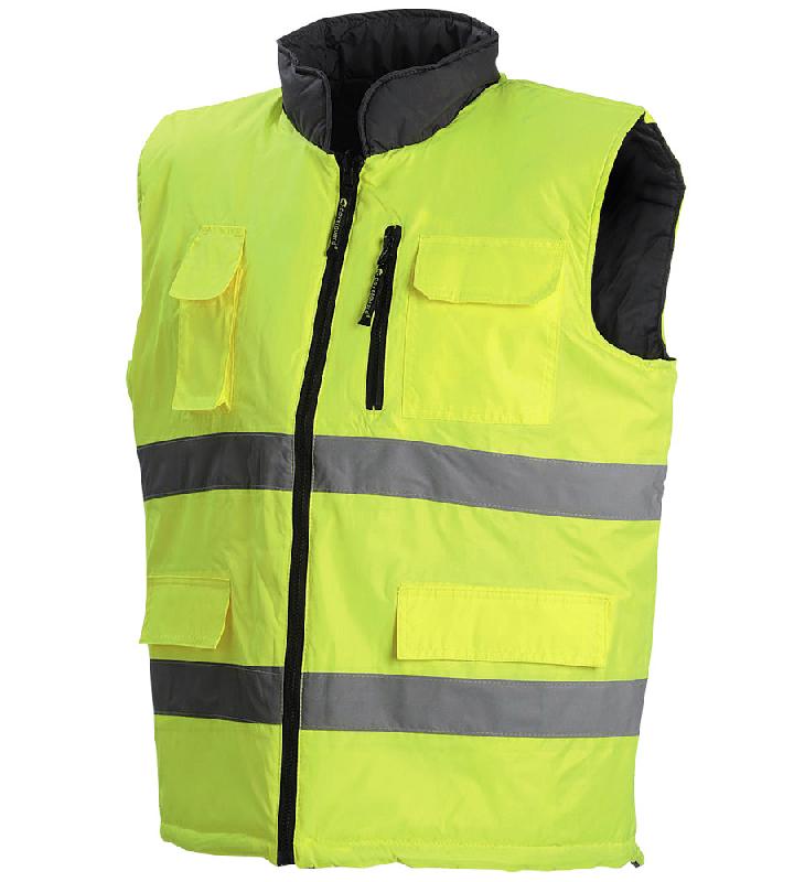 GILET HAUTE VISIBILITÉ RÉVERSIBLE FLASH JAUNE FLUO