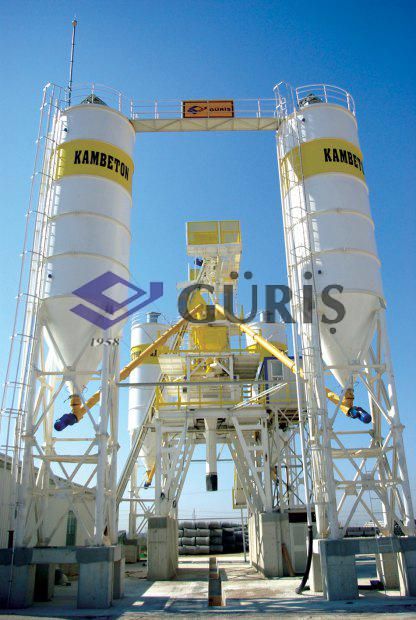 GSP 105 SS Centrale à béton fixe - 105 m3/h - Guris avec mélangeur à arbre unique_1