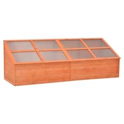 Helloshop26 - Serre tente abri plante fleur légumes bois 180 x 57 x 62 cm marron 02_0044651 - 3000220283532_0
