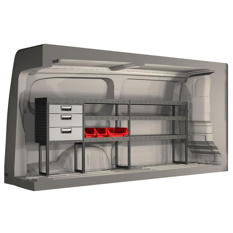 Kit d'aménagement 20100447 - Meuble de rangement pour véhicules utilitaires - Compatible Peugeot Expert, Toyota ProAce, Citroën Jumpy, Opel Vivaro_0