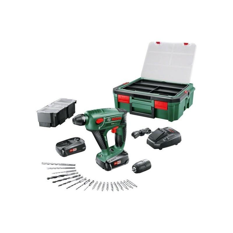 Perforateur sds BOSCH 18 v uneo maxx  2 batteries 15 ah  chargeur  systembox_0