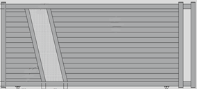 Portail aluminium coulissant - modèle OPC-109 - dimensions et lames au choix, coloris standards RAL_0