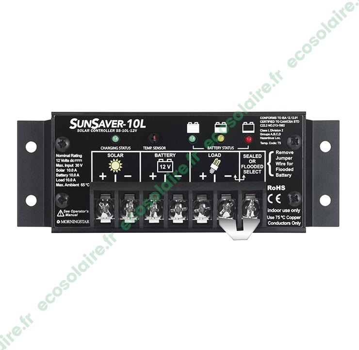 Régulateur de charge solaire SunSaver SS-6L - 6A 12V - Résistant et certifié pour zones dangereuses_0