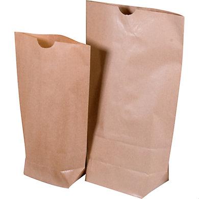 Sac écorné kraft brun 27 x 40 - Kraft vergé frictionné - Bonne résistance et assise stable_0