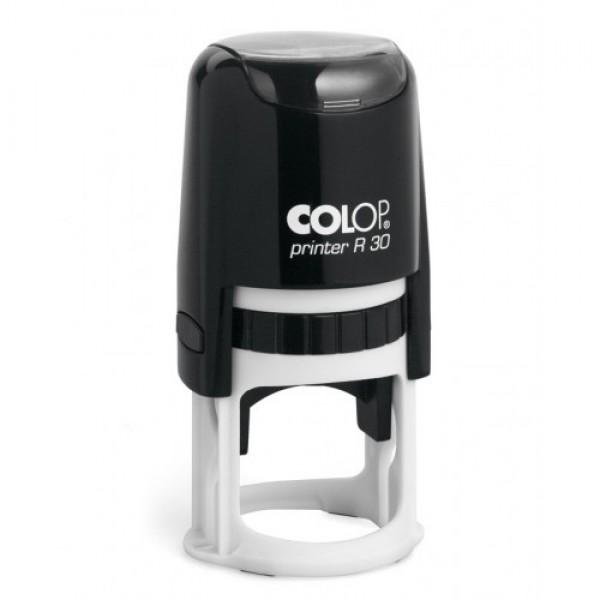 Tampon personnalisable rond Printer R30 - Colop - 4 lignes - avec logo et encrier remplaçable_0