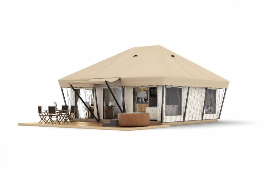 Tente glamping modulaire - Adria Home - construction alu ou bois avec toile haut de gamme_0