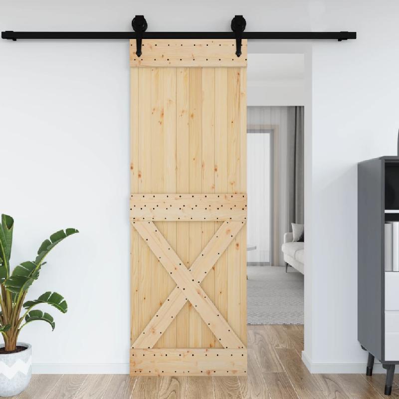 Vidaxl porte narvik 80x210 cm bois massif de pin 154443_0