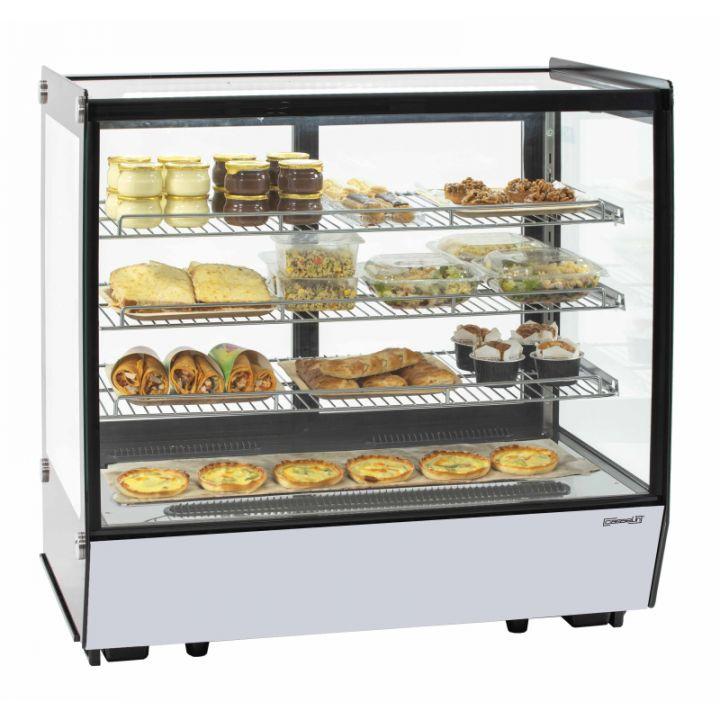 Vitrine ventilée positive 185 Litres, 4 niveaux, 2 portes coulissantes vitrées, 450 W, 220 V - MONO_0