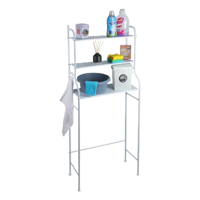 WellHome - Étagère au-dessus de la machine à laver avec 3 tablettes couleur blanche 65x25x155cm - blanc WH15359_0