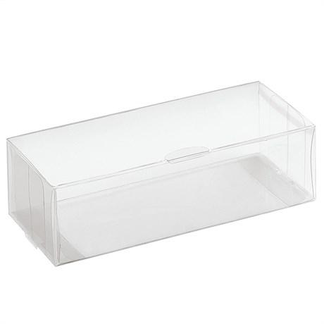 BOÎTE PÂTISSIÈRE 15X6X4 CM PLASTIQUE TRANSPARENT (VENDU PAR 200)