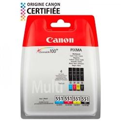 CANON Pack de 4 cartouche d'encre CLI-551 Noir/Cyan/Magenta/Jaune Canon - 3666373873381_0