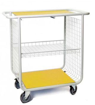 Chariot de change et de toilette 750 jaune - 750x585x1035 mm - avec étagère - sans séparation - réf. 53403_0