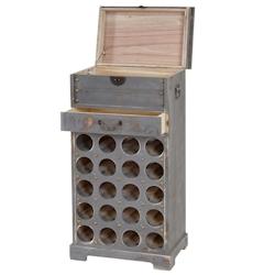 Décoshop26 - Etagère à vin pour 20 bouteilles gris vieilli 94x48x31cm ETA04030 - gris 3000003125332_0