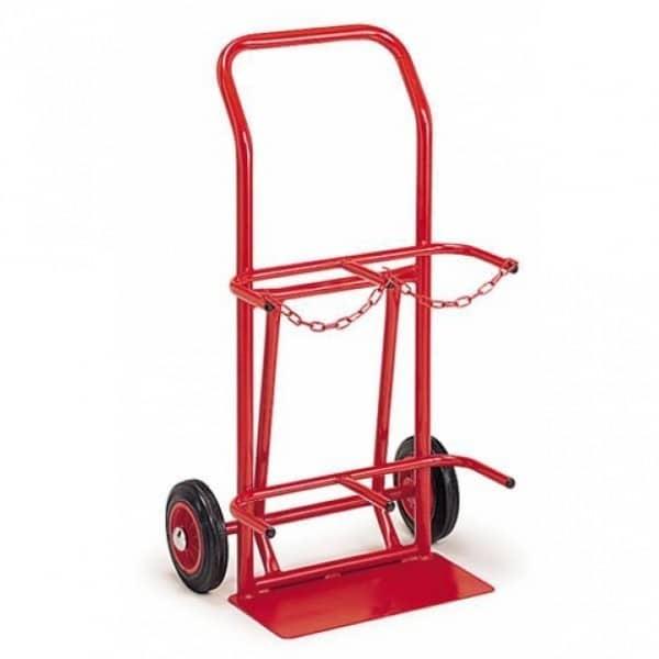Diable de manutention pour 2 bouteilles - roues dures - charge 150 kg - pelle fixe_0