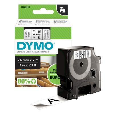 Dymo Ruban D1 24 mm S0720930 blanc écriture noire_0