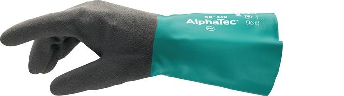 Gant de protection chimique AlphaTec 58-430 taille 10 vert bouteille/gris anthracite EN 388, EN 374, EN 1149 catégorie EPI III ANSELL_0