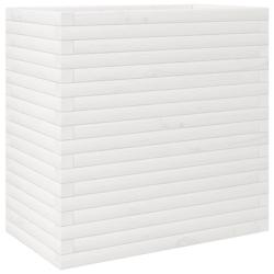 Helloshop26 - Jardinière bac lit surélevé plantes fleurs terrasse jardin 70 x 40 x 68,5 cm bois de pin massif blanc 02_0037795 - 3000217629466_0