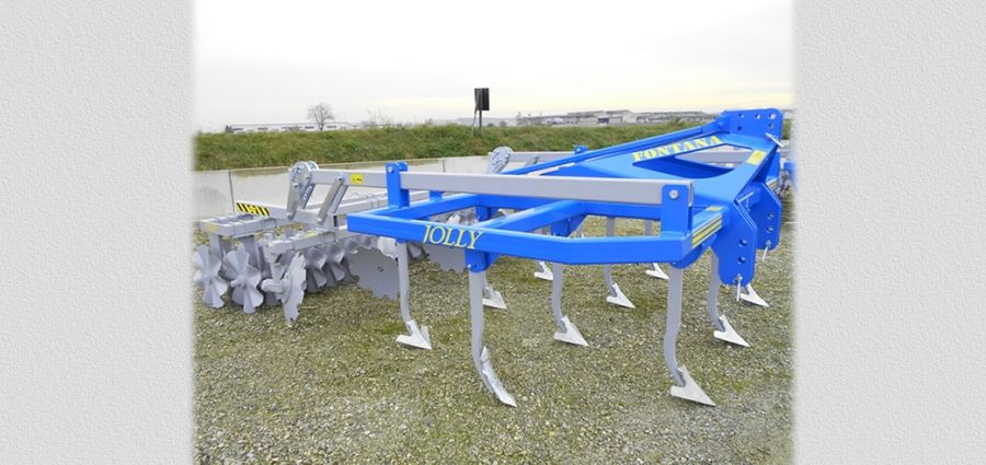 Jolly 300 - Cultivateur agricole 11 ancres - Fontana S.R.L. - Machine avec socs triangulaires et disques latéraux_0
