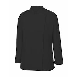 METRO Professional Veste de cuisine, polyester / coton, avec manches courtes, pour femmes, taille M, noir / gris - M noir polyester 256882_0