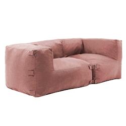 Oviala Business Salon de jardin modulable avec 2 fauteuils d'angle terracotta - marron polyester 114387_0