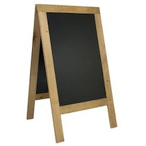 Tableau noir Securit Woody MDF nature 60x80cm avec marqueur craie