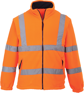Polaire réfléchissante hivis doublée filet orange F300 - XS - Conforme normes EN ISO 20471 et RIS 3279-TOM_0
