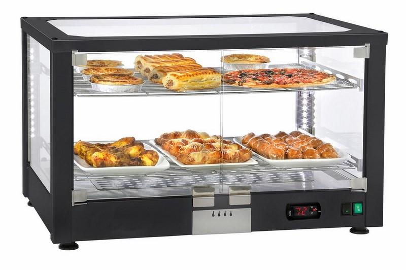 Présentoir chaud de table avec 2 niveaux et coulissantes +20°/+90°c - IBA0040_0